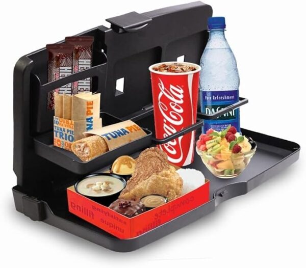 Plastic Multi-Functional Foldable Car Backseat Tray Desk - Portable Back Seat Tray Table for Food, Snacks, Laptop, and More - Stay Organized On the Go (Mxk-508)