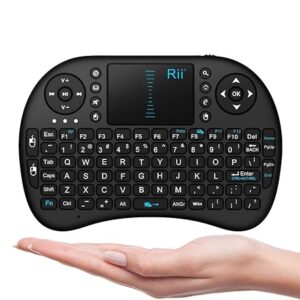 2.4GHz Mini Wireless KODI XBMC Keyboard with Touchpad Mouse,LED Backlit, Rechargeable Li-ion Battery, Soft Silicone Button Visit the Rii Store